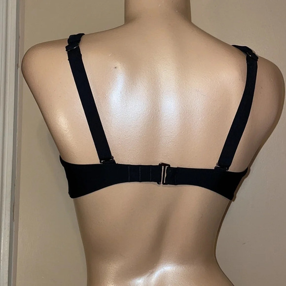 Athleta women’s bikini top  38B 38C bathing suit underwire black swim support - Picture 2 of 6